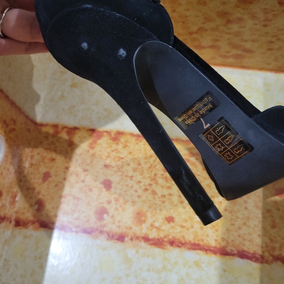 Jeffrey Campbell bat modcloth black goth wing heels pumps - Picture 8 of 8